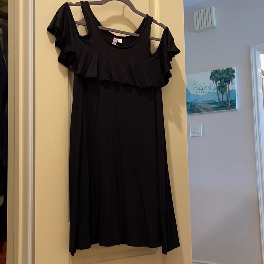 Francescas Black knit dress NWT small